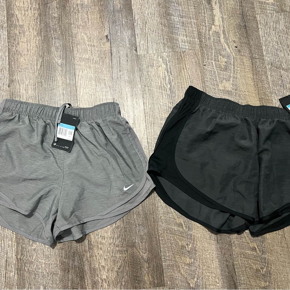 2 Pair of NEW Nike Women's Athletic Shorts in Gray and Black